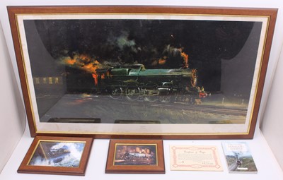 Lot 70 - Terrance Cuneo framed print titled Night King,...