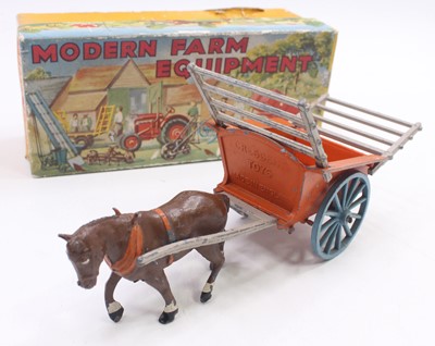 Lot 1818 - Crescent Toys, Horse Drawn Tumbrel Cart,...