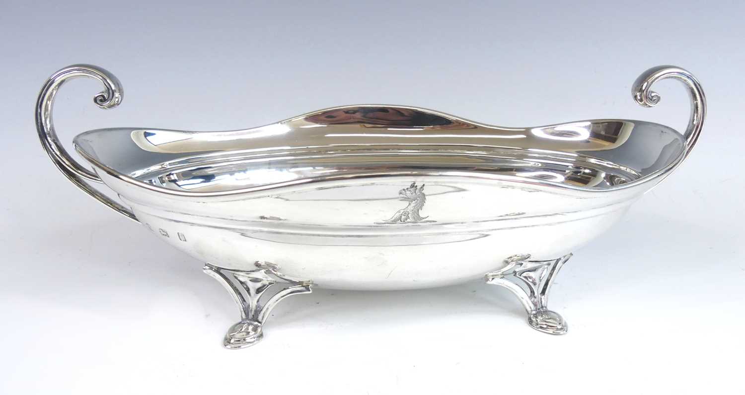 Lot 2079 - An Edwardian silver twin handled sweetmeat...