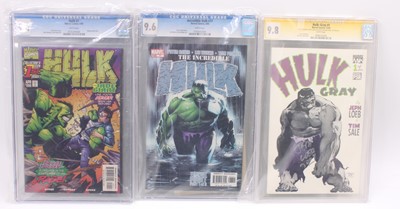 Lot 1401 - Marvel Comics Hulk group of 3 cased issues to...