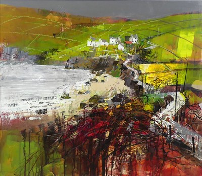Lot 302 - Mike Bernard (b.1957) - Coastal Hamlet, County...