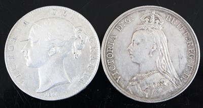 Lot 2083 - Great Britain, 1844 crown, obv: Victoria young...