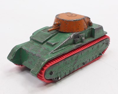 Lot 1138 - Dinky Toys Pre War 22f Tank, comprising green...