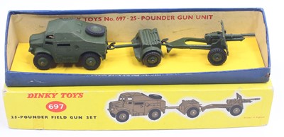 Lot 1165 - Dinky Toys No. 697 25-Pounder Field Gun Set,...