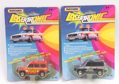 Lot 1522 - Matchbox Lasertronic carded diecast group, 2...