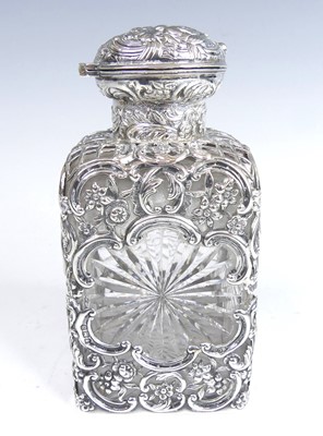 Lot 2038 - A late Victorian silver overlaid cut glass...