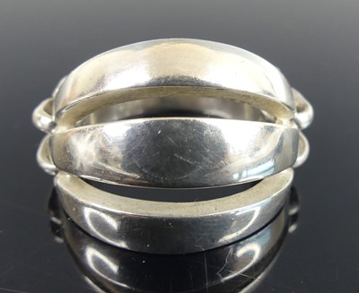 Lot 137 - Georg Jensen - a sterling silver melon ring,...