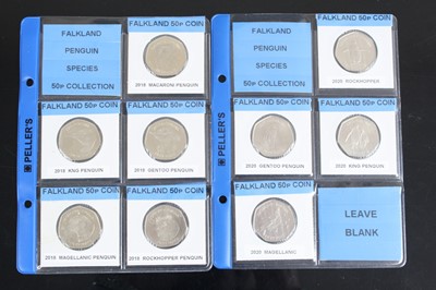 Lot 2289 - Falkland Islands, a collection of 50p coins to...