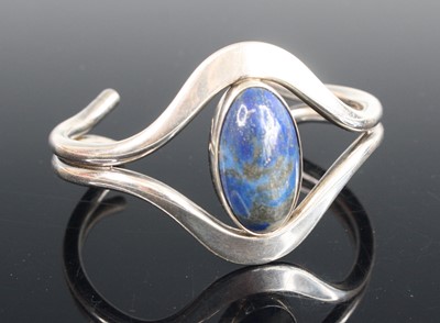 Lot 2522 - Niels Erik, a Danish sterling silver lapis...