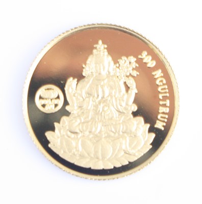 Lot 2219 - Bhutan, 1996 gold proof 300 Ngultrums,...