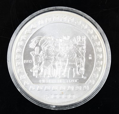 Lot 2225 - Mexico, 1992 Piedra De Tizoc 10,000 pesos 5oz...