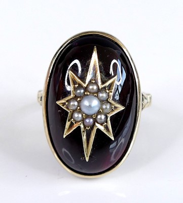 Lot 2559 - A yellow metal late Victorian mourning ring...