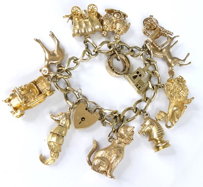 Lot 2689 - A 9ct yellow gold filed open curblink bracelet...