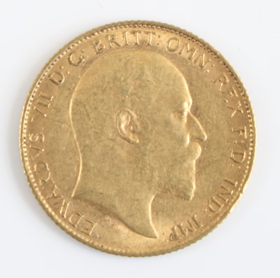 Lot 2242 - Great Britain, 1908 gold half sovereign,...