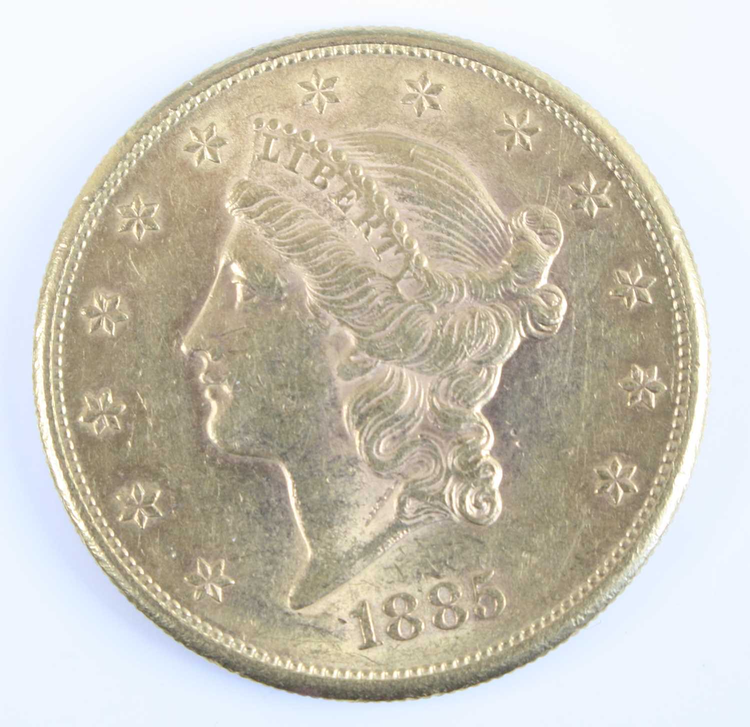 Lot 2304 - United States Of America, 1885 gold twenty...