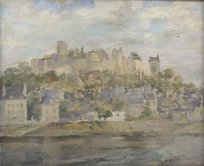 Lot 256 - Frank Ormrod (1896-1988) - Chinon Castle, oil...