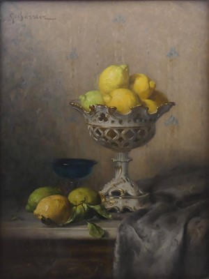 Lot 262 - Gustave Barrier (French 1871-1953) - Lemons in...