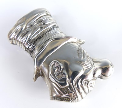 Lot 2051 - A Victorian silver novelty vesta case modelled...