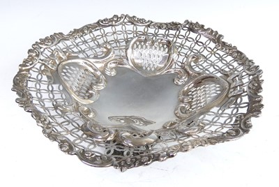 Lot 2080 - A Victorian silver table basket, of pierced...