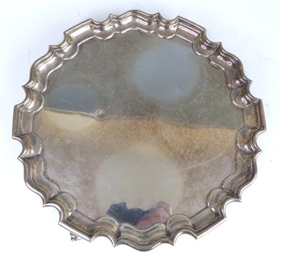 Lot 2084 - A Victorian silver salver, of shaped circular...