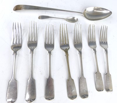 Lot 2042 - A George IV Irish silver serving spoon, in the...
