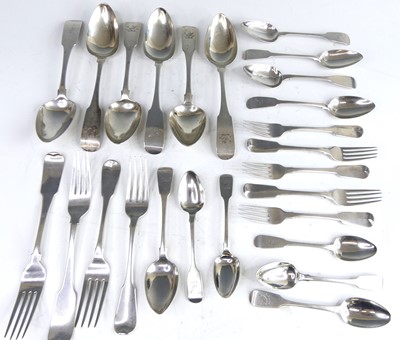 Lot 2041 - A collection of 19th century Irish silver...