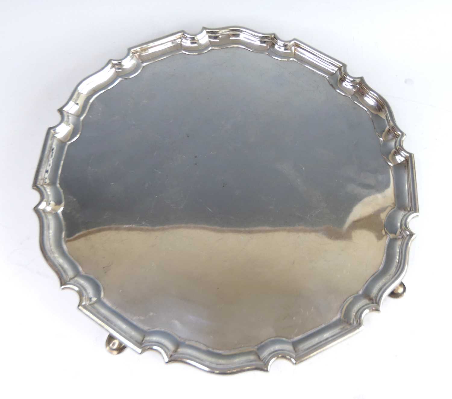 Lot 2083 - A Victorian silver salver, of shaped circular...