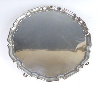 Lot 2083 - A Victorian silver salver, of shaped circular...