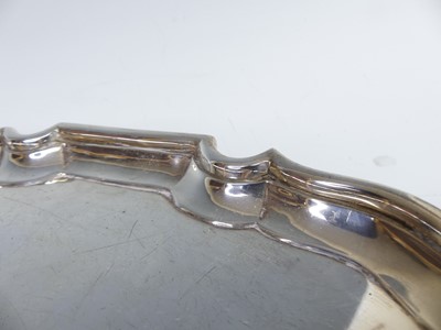 Lot 2083 - A Victorian silver salver, of shaped circular...