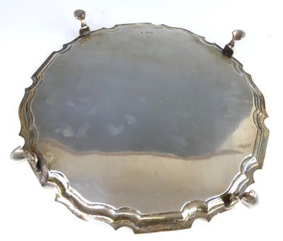Lot 2083 - A Victorian silver salver, of shaped circular...