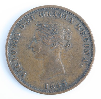 Lot 2190 - Canada, 1843 New Brunswick half penny token,...