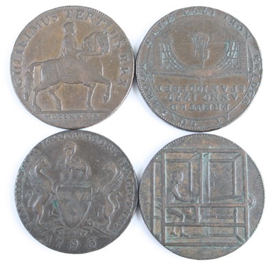 Lot 2191 - Yorkshire, 1791 Hull half penny token, obv:...