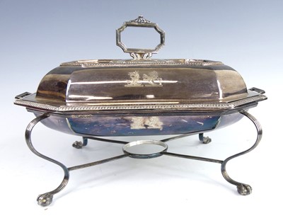 Lot 2069 - A Victorian silver entree dish and cover on...