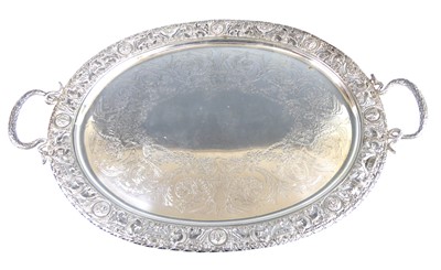 Lot 2086 - An impressive late Victorian silver twin...