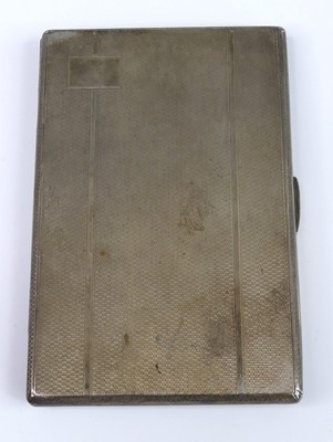 Lot 118 - A late Art Deco silver engine turned pocket...