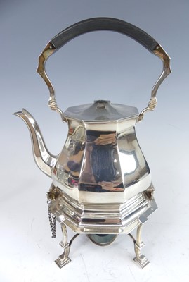 Lot 123 - An Art Deco silver six-place tea and coffee...