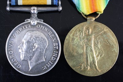 Lot 3296 - A WW I British War and Victory pair, naming...