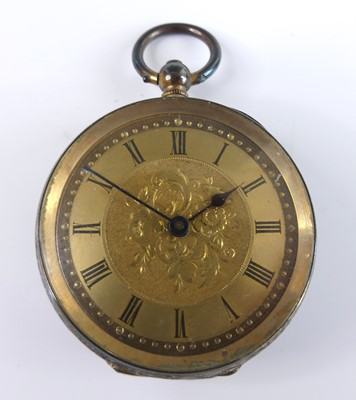 Lot 2798 - A continental 14ct gold cased open face pocket...