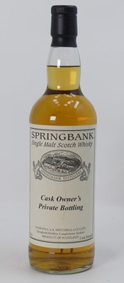 Lot 1345 - Springbank Cask Owners Private Bottling single...