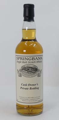 Lot 1346 - Springbank Cask Owners Private Bottling single...