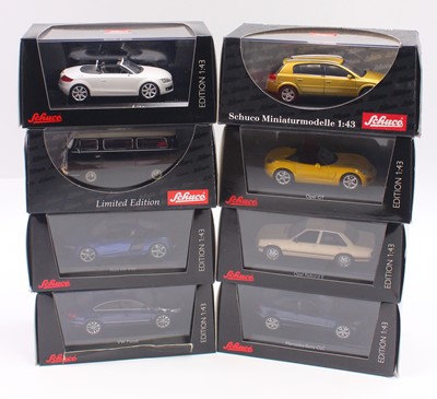 Lot 820 - Eight Schuco 1/43 scale cars to include a VW...