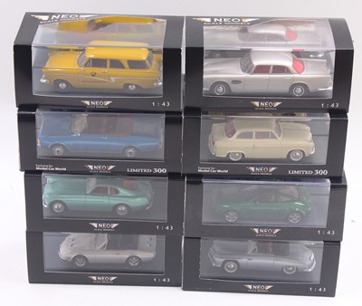 Lot 844 - Neo 1/43 scale group of 8 diecast cars to...