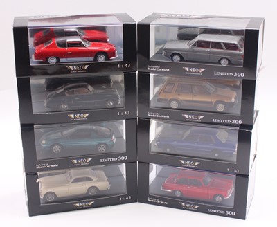 Lot 845 - Neo 1/43 scale group of 8 cars to include a...