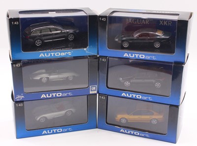 Lot 860 - Auto Art 1/43 scale group of 6 diecast cars to...