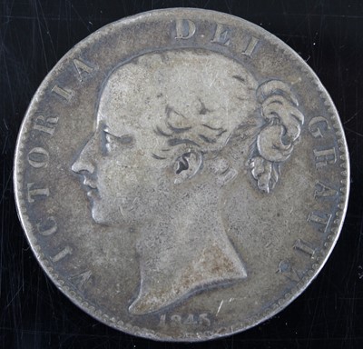 Lot 2202 - Great Britain, 1845 crown, Victoria young bust...