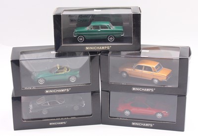 Lot 770 - Minichamps 1.43 scale group of 5 diecast cars,...