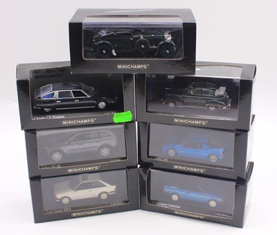 Lot 787 - Minichamps 1/43 scale group of 7 diecast cars...