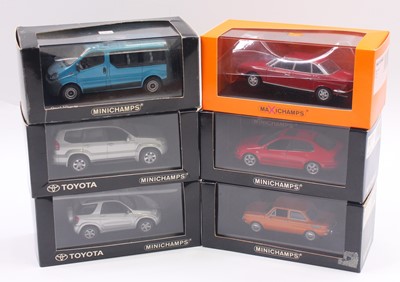 Lot 773 - tray containing six 1/43 scale Minichamps...