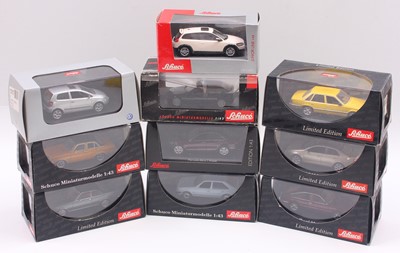 Lot 822 - Schuco 1:43 scale group of 10 die-cast cars to...