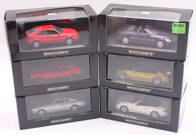 Lot 775 - Minichamps 1/43 scale group of 6 diecast cars...
